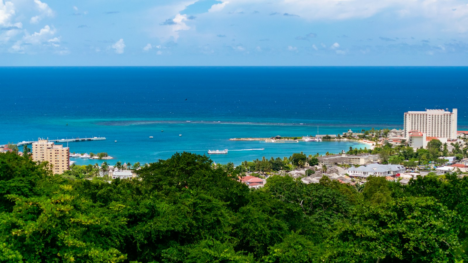 A Caribbean coastal town from the air, the exposure that disaster-preparedness AI is built for