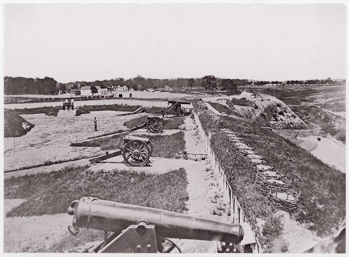 Cannon, albumen silver print from glass negative by Andrew Joseph Russell