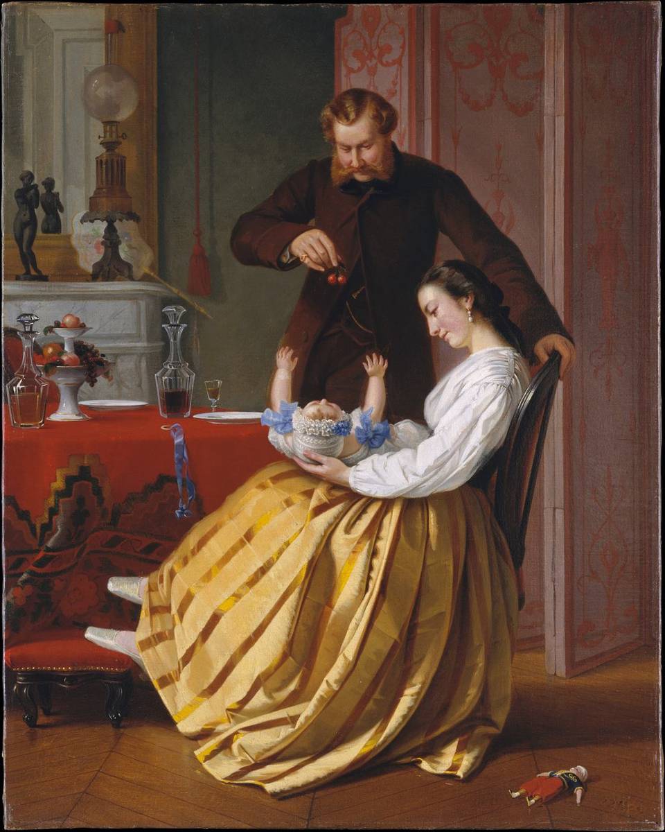 Conversation Piece, oil on canvas by Lilly Martin Spencer