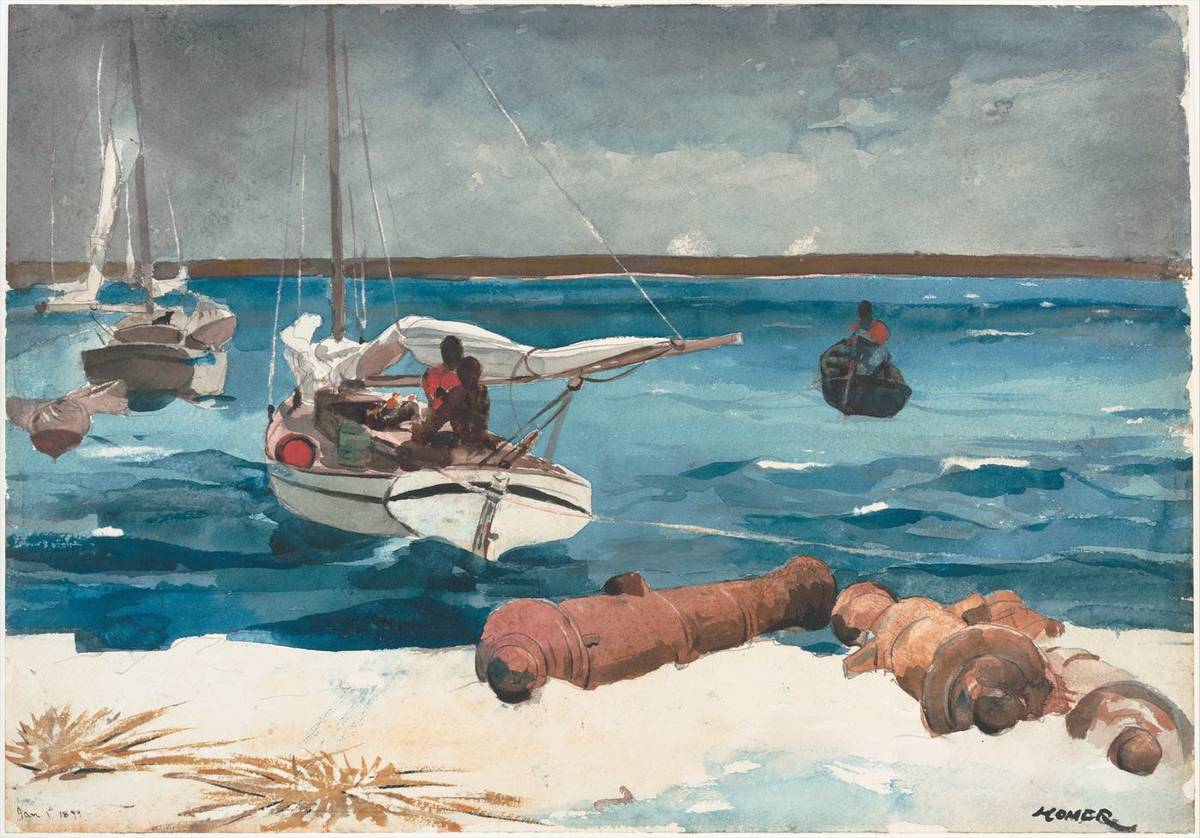 Nassau, watercolor and graphite on off-white wove paper by Winslow Homer
