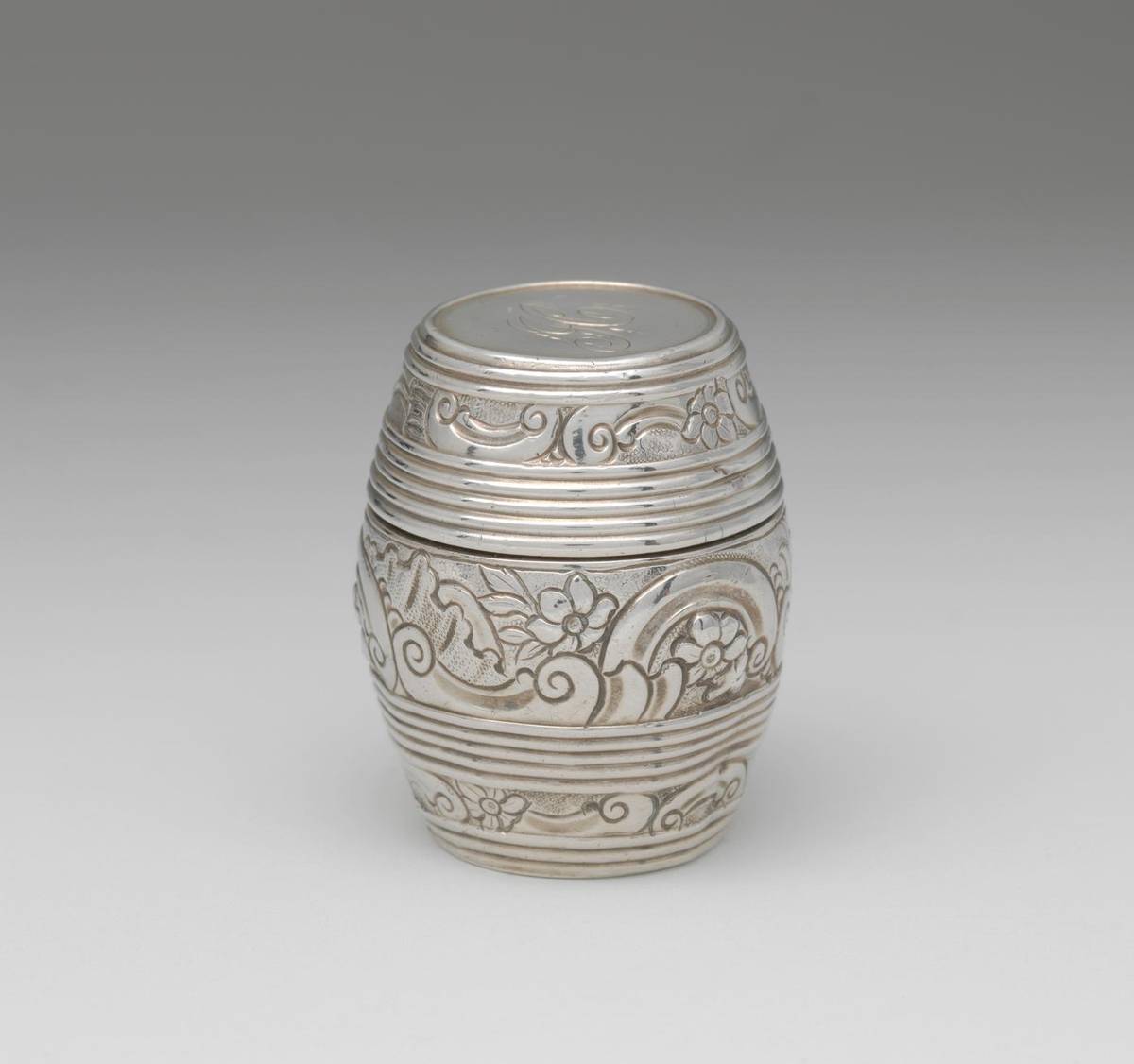Nutmeg Grater, silver, steel by D. F.