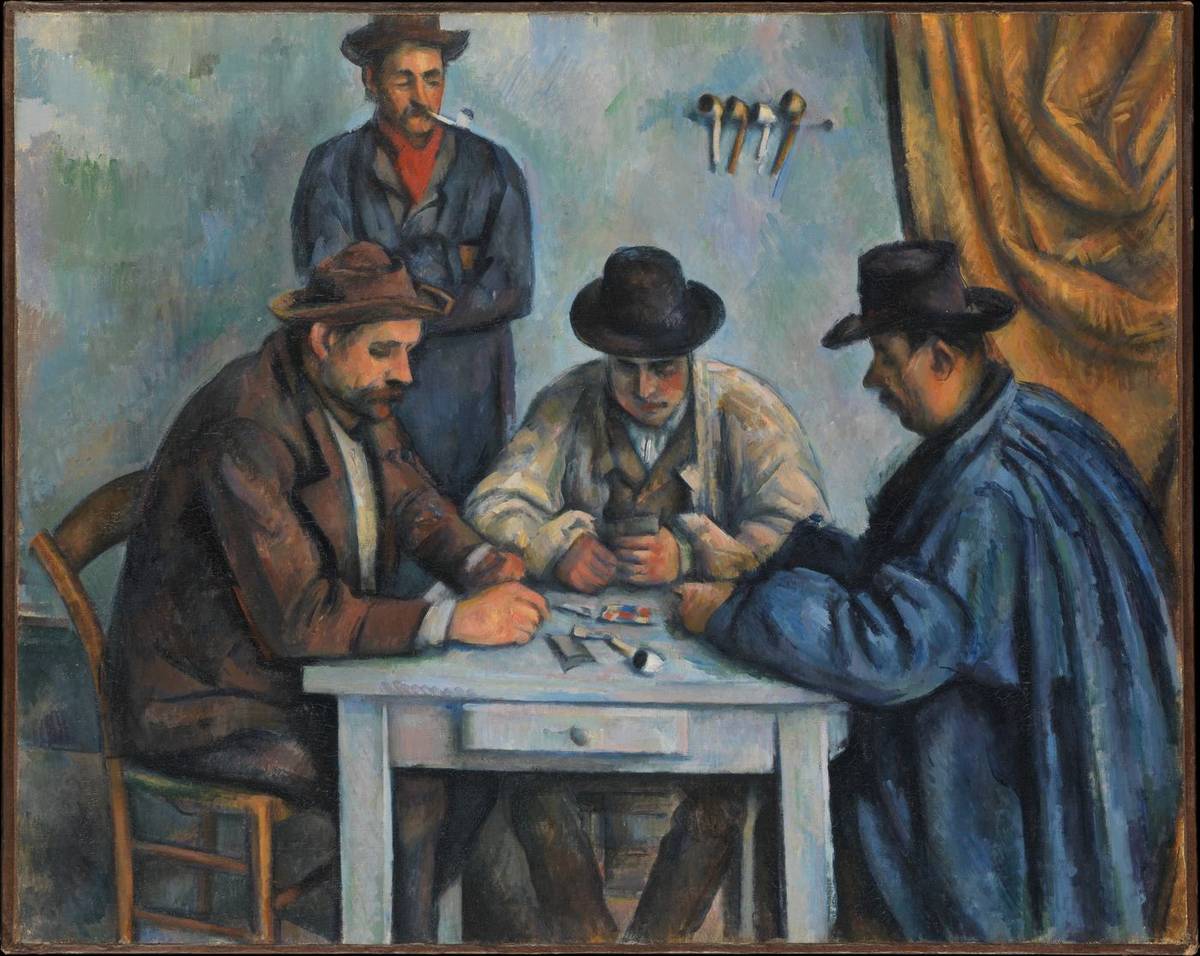The Card Players, oil on canvas by Paul Cézanne