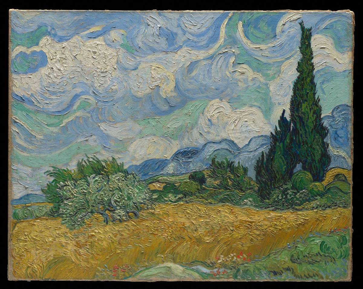 Wheat Field with Cypresses, oil on canvas by Vincent van Gogh