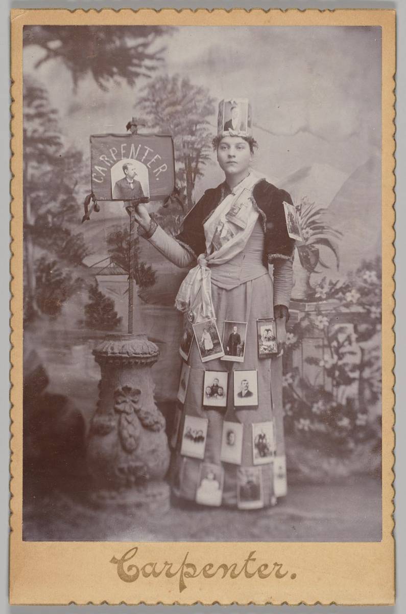 [Merchants' Carnival Portrait: Carpenter Photography Studio, Saline, Missouri], albumen silver print by Carpenter