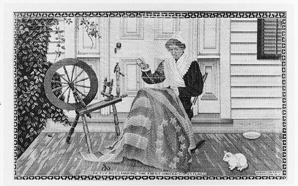 Jacquard-woven Picture, silk, woven by Anderson Brothers