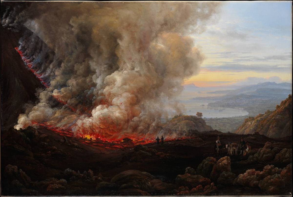 An Eruption of Vesuvius, oil on canvas by Johan Christian Dahl