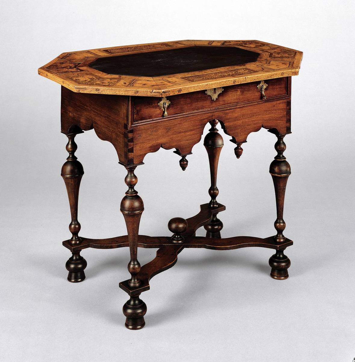 Slate Table, birch, white pine, walnut, spruce by American