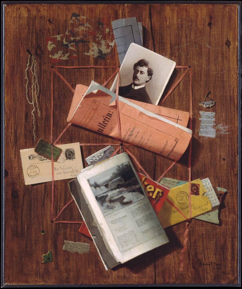 Office Board, oil on canvas by John F. Peto