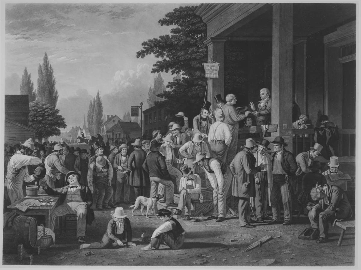 The County Election, engraving by John Sartain