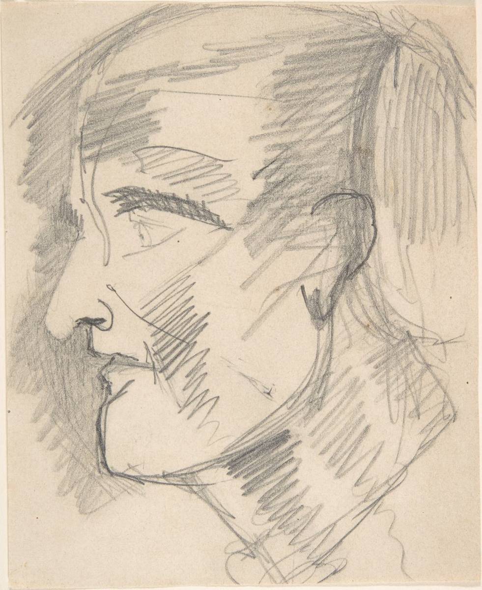 Notebook with sketches and notes, graphite by Félicien Rops