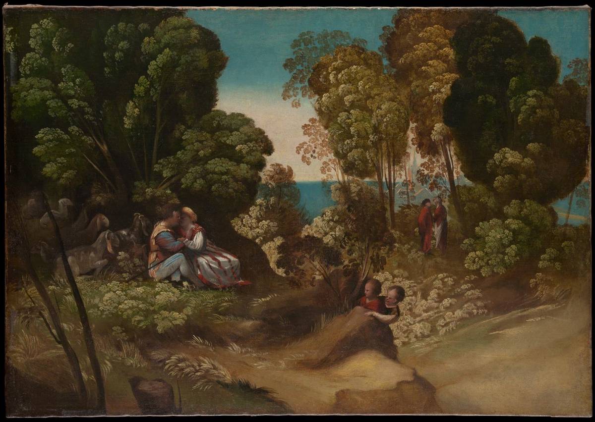 The Three Ages of Humans, oil on canvas by Dosso Dossi (Giovanni de Lutero)