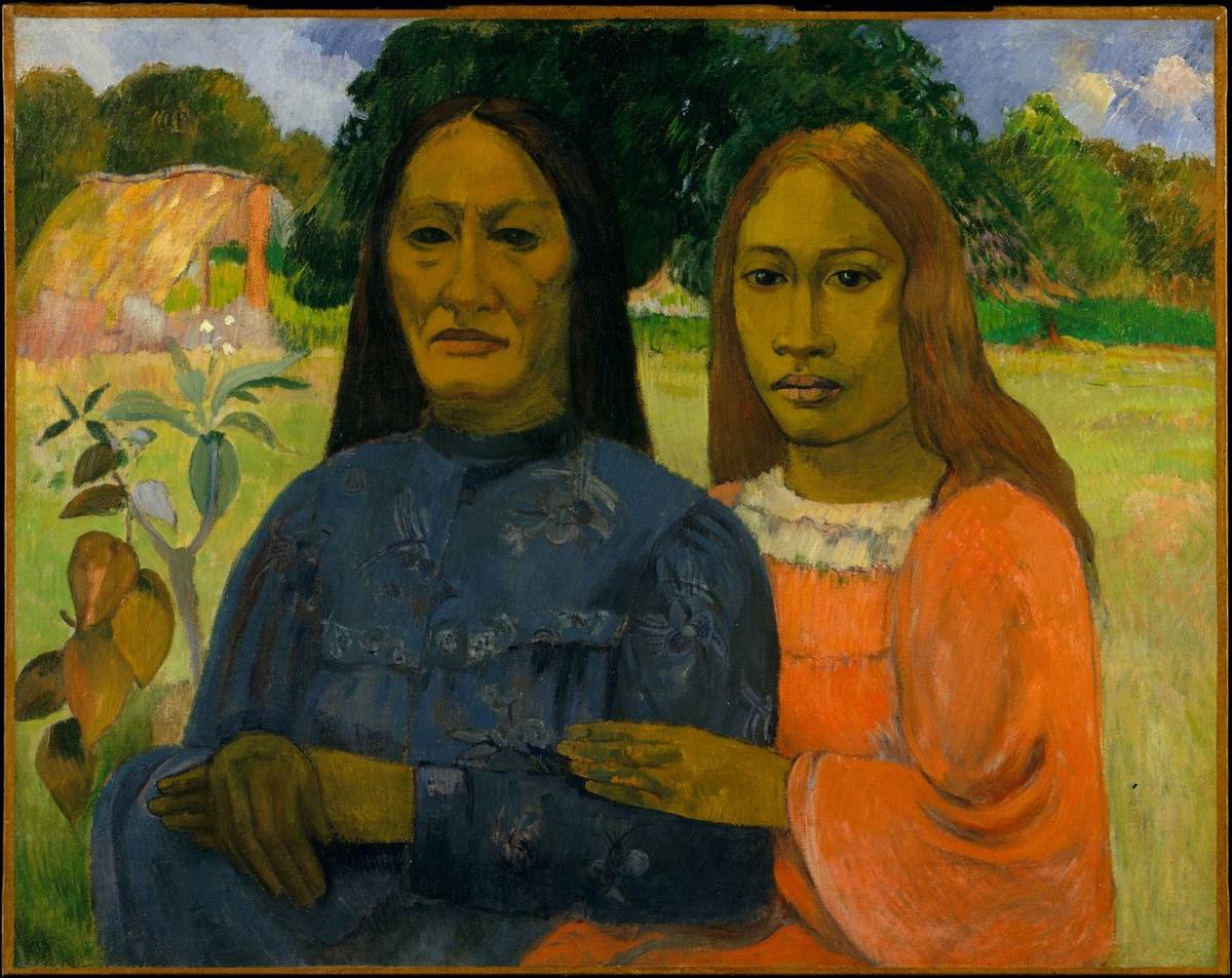 Two Women, oil on canvas by Paul Gauguin